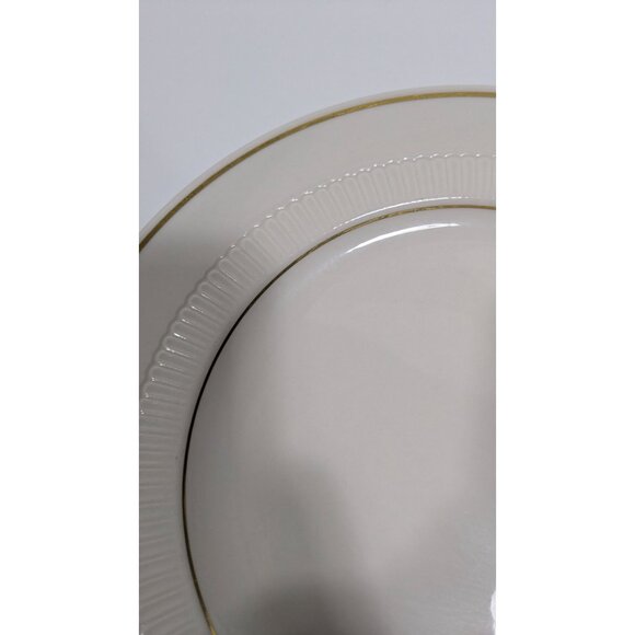 Syracuse China White Dinner Plate With Gold Trim 10.75" Ceramic Elegant Design - Picture 7 of 9